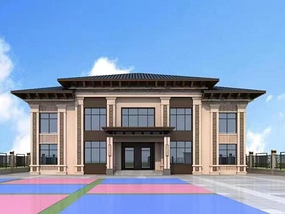 新中式别墅建筑 二层别墅 双拼别墅 独栋别墅 施工图