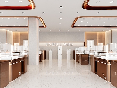 现代轻奢珠宝店 珠宝 展厅 商业空间 现代轻奢