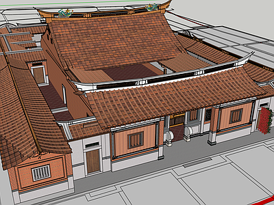 中式新中式四合院 闽南建筑 四合院