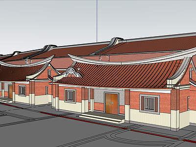 新中式中式四合院 闽南建筑 四合院