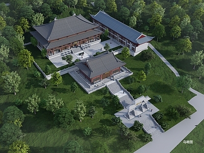 中式其他公共建筑 寺庙 大雄宝殿