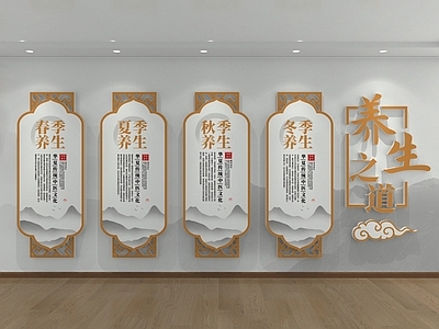 现代文化墙 中医养生馆文化墙