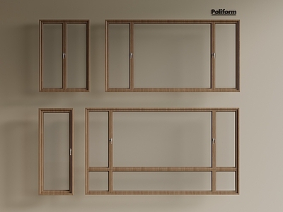 新中式中古平开窗 飘窗