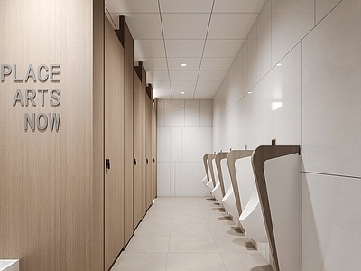 现代公共卫生间 卫生间标识 公共卫生间 卫生间洗手池 厂房卫生间