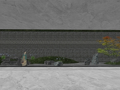 新中式别墅庭院 庭院景观 下沉庭院