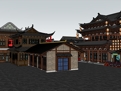 中式新中式古建筑 宋韵