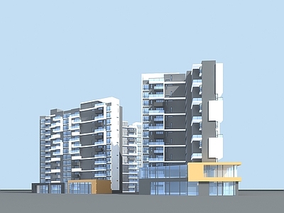 现代高层住宅 小高层住宅建筑 高层住宅建筑 统建楼 现代住宅建筑