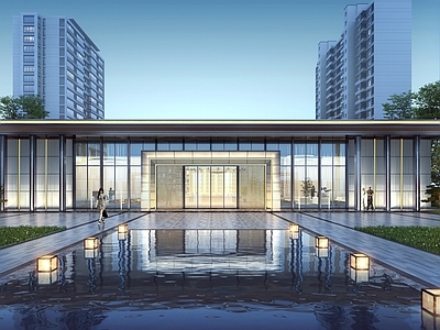 现代新中式其他公共建筑 新亚洲风格社区 现代风格社区配套 施工图