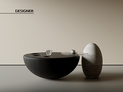 现代几类组合 圆茶几