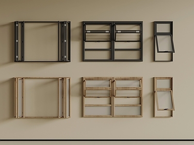 现代平开窗 网红窗 折叠窗 咖啡窗 商铺窗