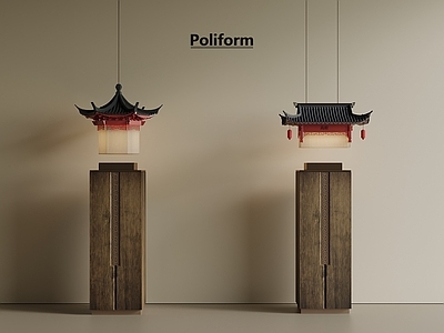 新中式中古吊灯 吊灯组合 装饰吊灯 雕塑