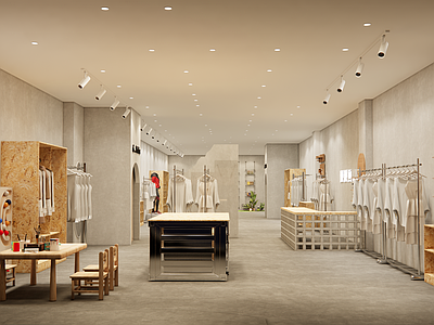 奶油简约服装店 女装店 鞋店 男装店 儿童服装店 工业风服装店