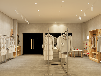 工业侘寂服装店 工业风服装店 诧寂风服装店 原木风服装店 奶油风服装店 现代服装店