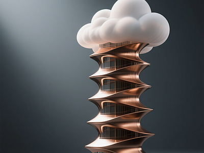 现代塔楼 复古云观景塔 精神堡垒 云雕塑小品 异形艺术装置