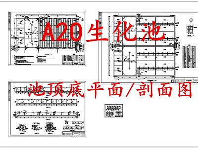 水处理 A2O生化池 施工图