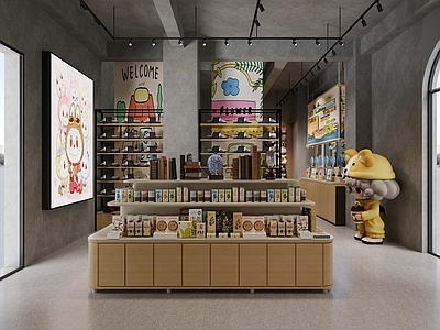 现代工业玩具礼品店 现代玩具店 工业风玩具店 简约玩具店 玩具店 礼品店