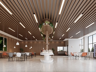现代自助餐厅 公共食堂快餐