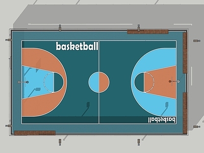 现代极简篮球场 篮球场 户外篮球场 高端篮球场 街头篮球