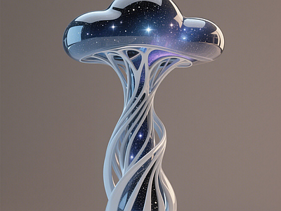 现代雕塑 星空树云塔 精神堡垒 树云雕塑小品 太空主题商业美陈 异形艺术装置