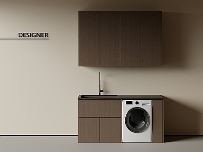 现代意式洗衣机柜 洗衣机柜 阳台柜