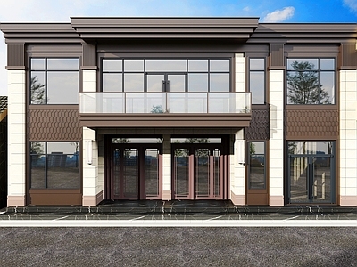 新中式现代外景 中式自建房 自建房 别墅 二层