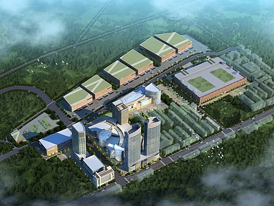 现代产业园建筑 北川工业物流园 平立剖全套图纸 施工图