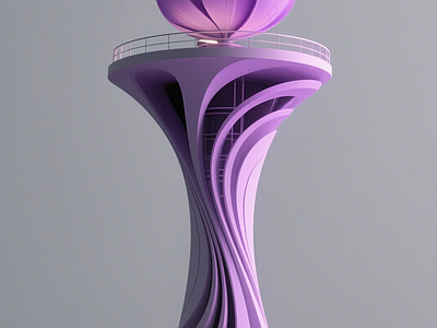 现代塔楼 花瓣观景塔 精神堡垒 花雕塑小品 商业美陈 异形艺术装置