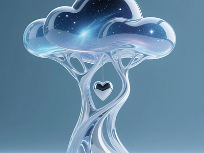 现代雕塑 星空爱心树 异形艺术装置 爱情商业美陈 地产景观雕塑小品