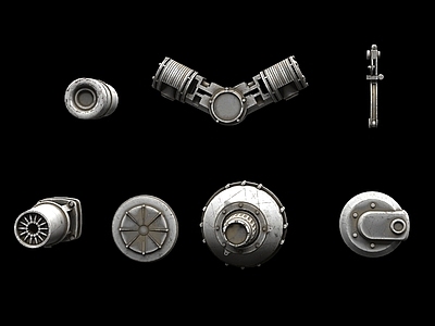 工业设备 现代科幻机器配件