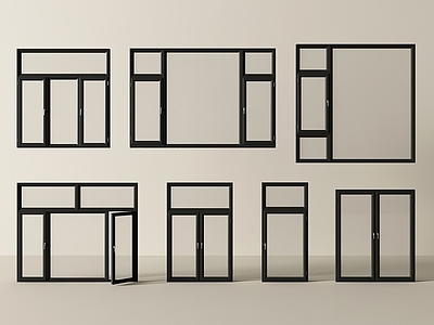 现代平开窗 窗 窗户 平开窗 落地窗