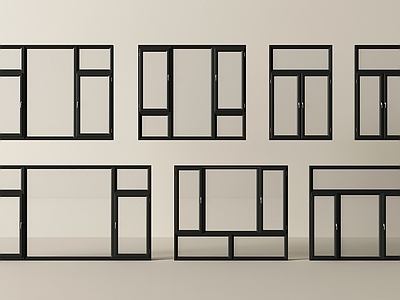 现代平开窗 窗 窗户 平开窗 玻璃窗