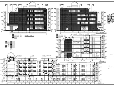 现代学校建筑 实验综合楼建筑 施工图
