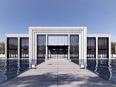 现代简约其他公共建筑 现代风格售楼处 简约风格会所 施工图