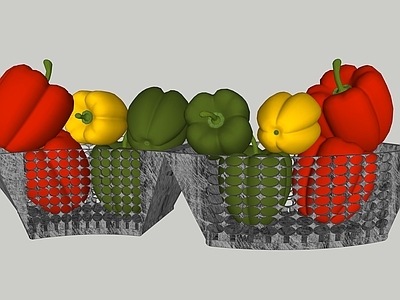水果蔬菜 蔬菜 辣椒 甜椒 篮筐 储物