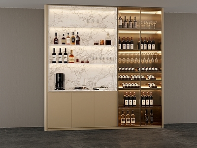 现代意式酒柜 红酒柜 玻璃酒柜 成品酒柜 吧台酒柜 餐边柜