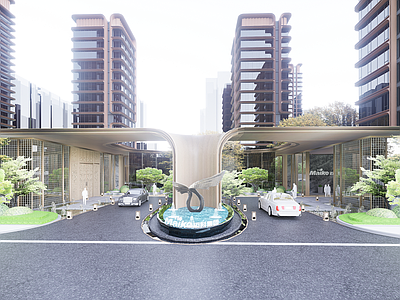 现代小区建筑 精细化住宅
