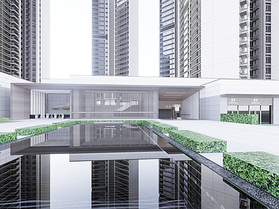 现代小区建筑 小区建筑