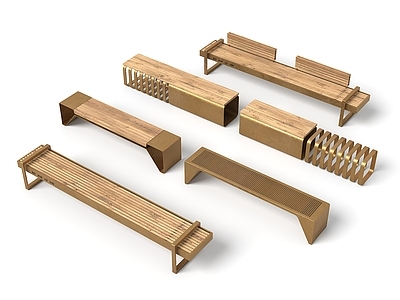 现代景观座椅 景观座椅 原木长凳 现代公园景观椅 户外座椅 公共座椅