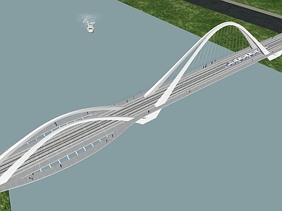 现代大桥 吊桥 拉索桥 跨江大桥 铁路