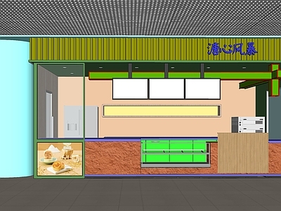 现代简约商场 商场过道 门头