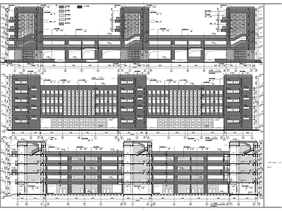 现代学校建筑 某中学教学楼建筑 施工图