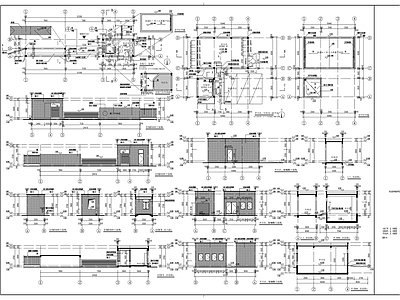 现代学校建筑 某中学北校门 施工图