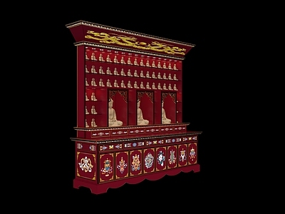 新中式佛龛 新藏式风格佛龛柜 藏式佛龛柜 佛龛 展柜 装饰柜
