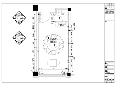 现代中餐厅 现代包厢 施工图