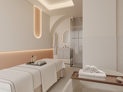 法式奶油美容院 简约奶油风spa