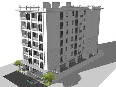 现代法式多层住宅 东南亚风格公寓 殖民地风格公寓