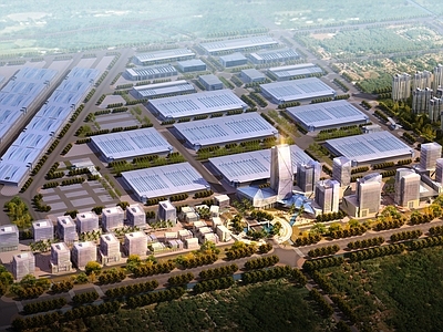 现代产业园建筑 西部国际物流基地 总平面图 施工图