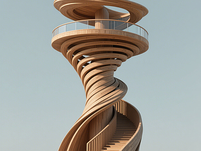 现代塔楼 异形旋转观景塔 扎哈观景平台 艺术装置 森林瞭望塔 精神堡垒