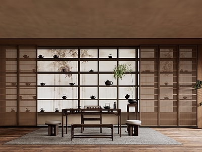 新中式中古茶馆 中古茶馆 紫砂壶展示馆 紫砂壶茶馆 新中式茶馆 茶馆茶室