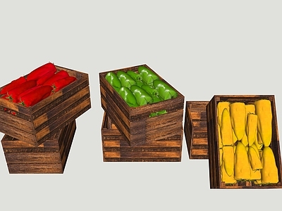 水果蔬菜 蔬菜 辣椒 周转木箱